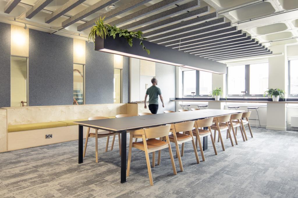 Photo: Bond Bryan featuring arctic® flooring by Burmatex®, installed using adhesive-free IOBAC MagTabs